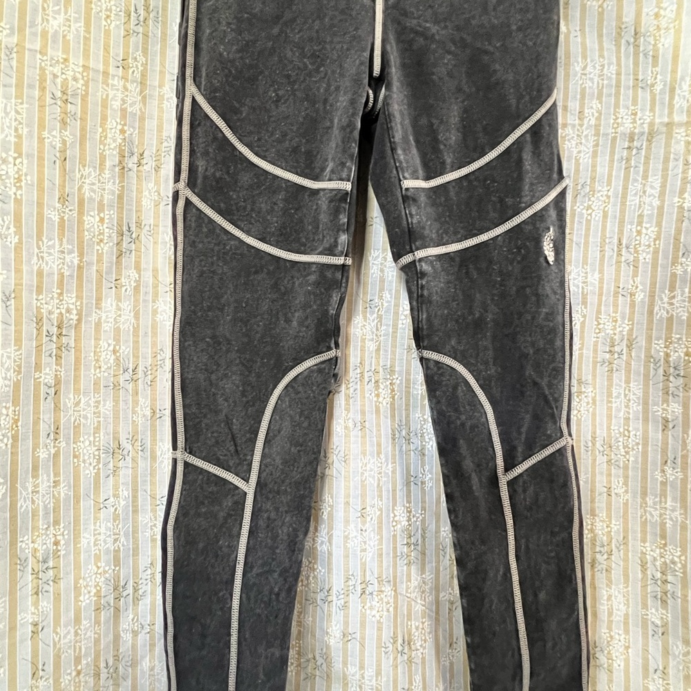 Pants look Jean, but they’re dark grey.